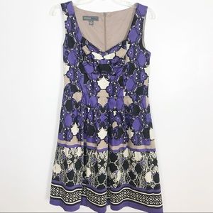 Sz 8 Donna Ricco NY print dress-Flattering!